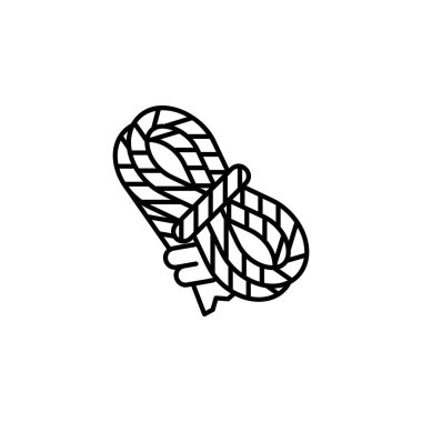 İp vektör simgesi. Macera ikonu tarzı. Logo, sunum, web sitesi ve daha fazlası için mükemmel bir kullanım. modern simge tasarımı özet biçimi