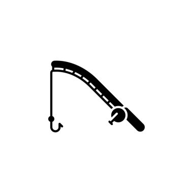 Balık Çubuğu vektör simgesi. Macera ikonu tarzı. Logo, sunum, web sitesi ve daha fazlası için mükemmel bir kullanım. modern simge tasarımı kabartma biçimi