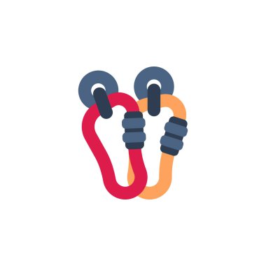 Karabina vektör simgesi. Macera ikonu düz stil. Logo, sunum, web sitesi ve daha fazlası için mükemmel bir kullanım. modern simge tasarımı renk biçimi