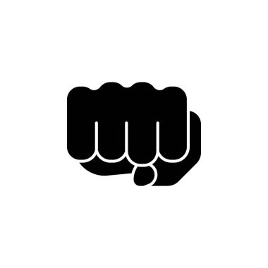 Gelen yumruk hareketi vektör simgesi. El hareketi simgesi gibi. Logo, sunum, web sitesi ve daha fazlası için mükemmel bir kullanım. modern simge tasarımı kabartma biçimi
