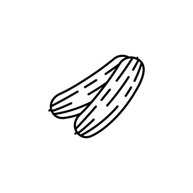 Salatalık vektör simgesi. Sebze ikonu tarzı. Logo, sunum, web sitesi ve daha fazlası için mükemmel bir kullanım. modern simge tasarımı özet biçimi