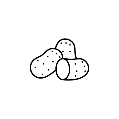 Patates vektör simgesi. Sebze ikonu tarzı. Logo, sunum, web sitesi ve daha fazlası için mükemmel bir kullanım. modern simge tasarımı özet biçimi