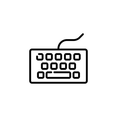 Klavye vektör taslak biçimi. Logo, sunum, web sitesi ve daha fazlası için mükemmel bir kullanım. modern simge tasarım biçimi