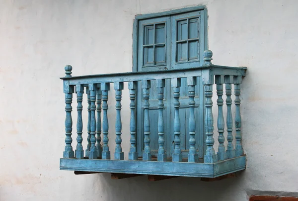 Blue Balcony in Peru — Stock Photo, Image