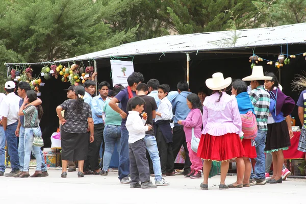 Peruvians at Town Fiesta — Stock Photo, Image