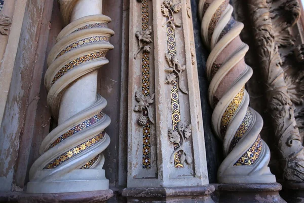 Detalhe Externo Catedral Orvieto Itália Foto Alta Qualidade — Fotografia de Stock