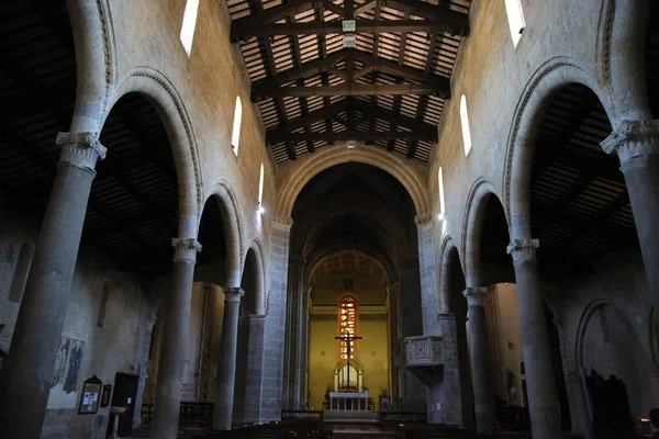 Interior Igreja Dos Santos André Bartolomeo Orvieto Itália Foto Alta — Fotografia de Stock