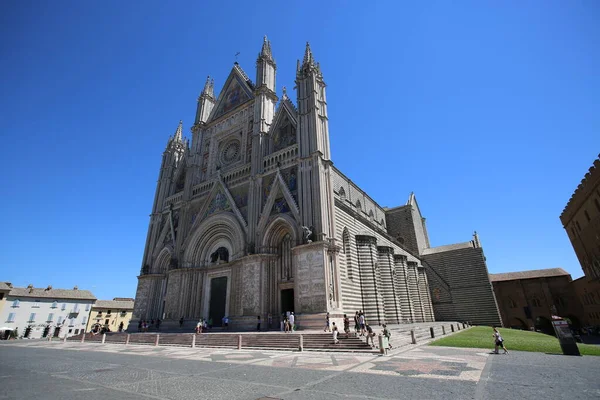 Vista Esterna Del Duomo Orvieto Italia Foto Alta Qualità — Foto Stock