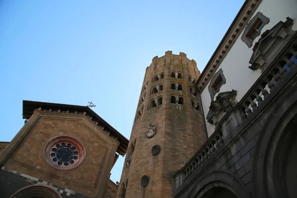 Bell Tower Church Collegiata Dei Santi Andrea Bartolomeo Orvieto Italy — Stock fotografie