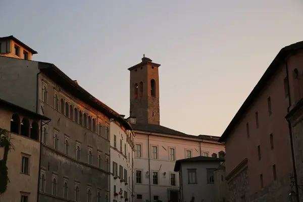 Pohled Della Duomo Jeho Budovy Městě Spoleto Kvalitní Fotografie — Stock fotografie