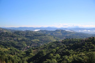 İtalya 'nın Perugia tepesinden manzara