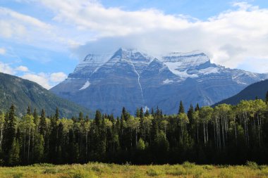 Arka planda Robson Dağı olan Panorama, Kanada
