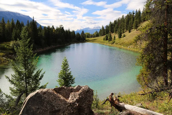 Piccolo lago di montagna nel Jasper National Park, Canada — Foto Stock