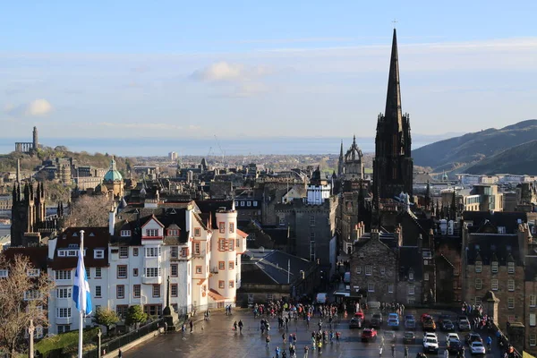 Widok na miasto Edinburgh, Szkocja — Zdjęcie stockowe