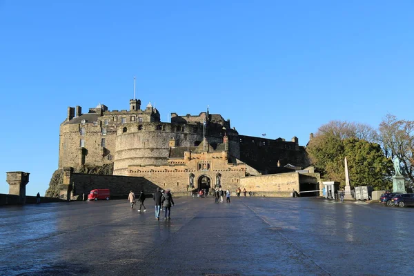 Widok na zamek w Edynburgu, Szkocja — Zdjęcie stockowe