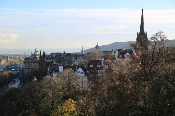 Widok na miasto Edinburgh, Szkocja — Zdjęcie stockowe