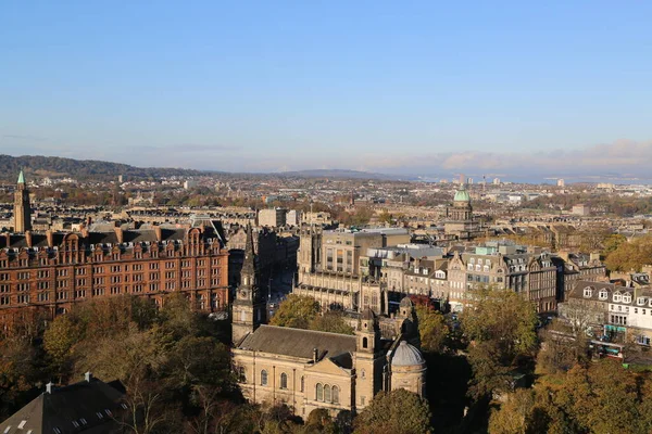 Widok na miasto Edinburgh, Szkocja — Zdjęcie stockowe