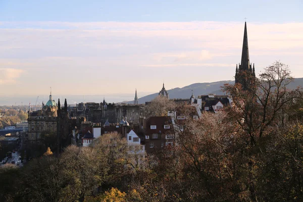 Widok na miasto Edinburgh, Szkocja — Zdjęcie stockowe