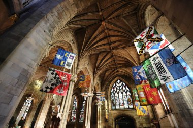 Edinburgh, İskoçya 'daki St. Giles Katedrali' nin içi