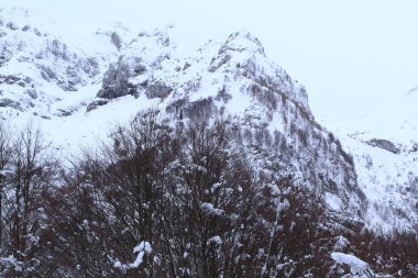 Piancavallo Alpleri karla kaplı, İtalya