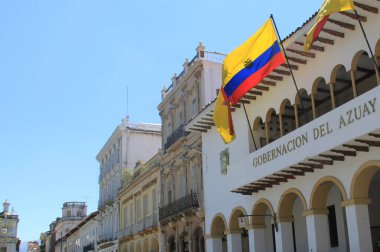 Cuenca, Ekvador 'daki antik sömürge binaları 