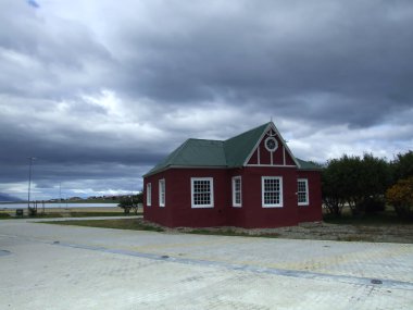 Ushuaia, Arjantin 'in tipik evleri 