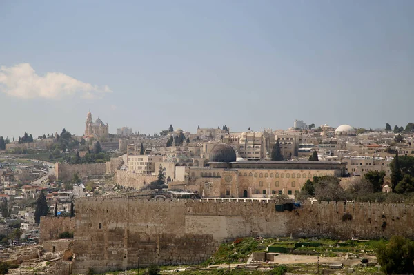 Zicht op de stad Jeruzalem — Stockfoto