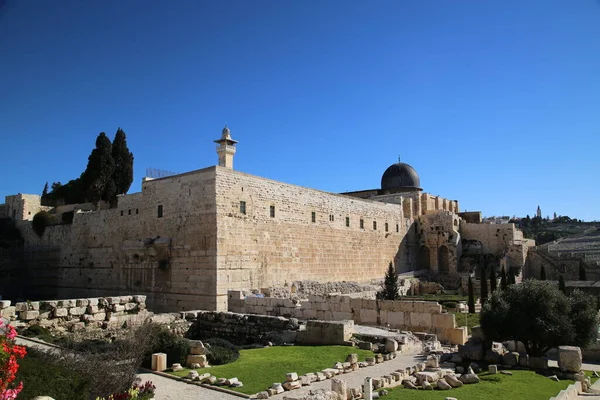 Městské hradby Jeruzaléma Jeruzalém — Stock fotografie