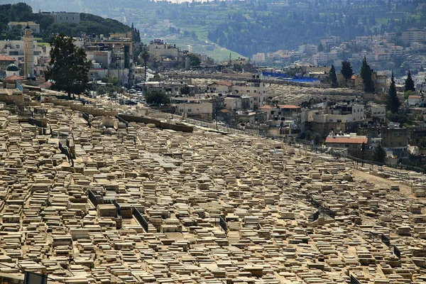 Vista del cementerio de Jerusalén — Foto de Stock