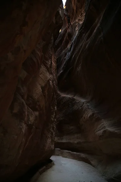 O Siq na antiga cidade de Petra — Fotografia de Stock