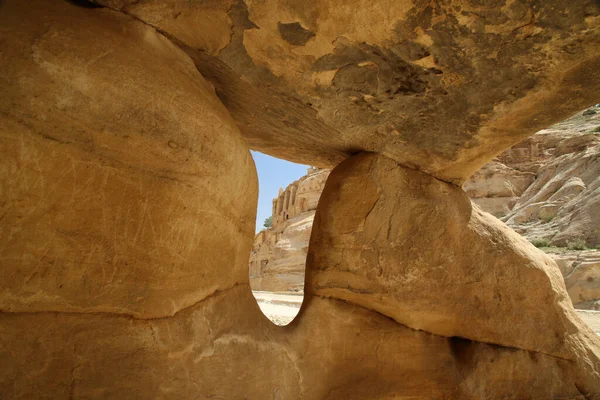 As belas rochas de Petra — Fotografia de Stock