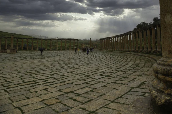 Τα αρχαία ερείπια του Jerash, Ιορδανία — Φωτογραφία Αρχείου