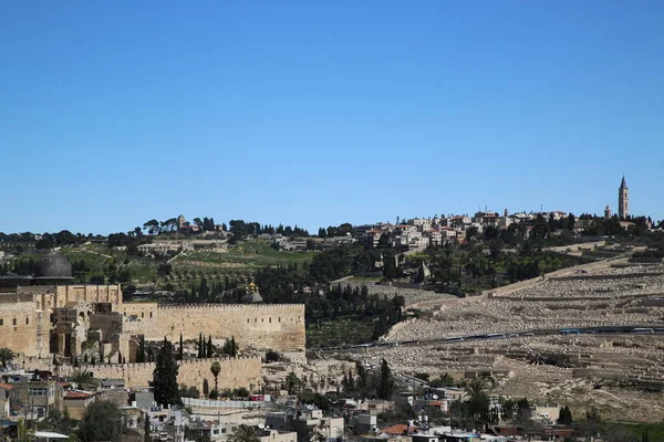 Vista del Monte de los Olivos desde Jerusalén — Foto de Stock