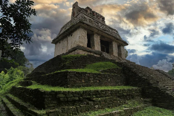 O Templo do Conde em Palenque, México — Fotografia de Stock