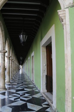 Meksika 'nın Campeche şehrindeki koloni binaları.