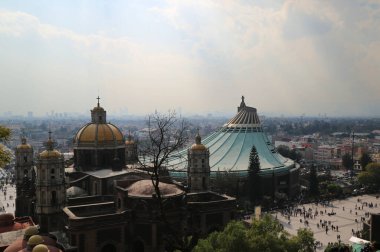 Top view of the religious complex of Guadalupe, Mexico