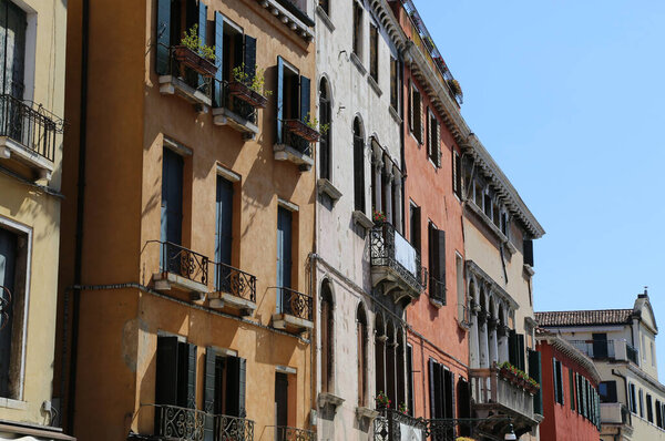 Typical palaces of Venice, Italy. High quality photo