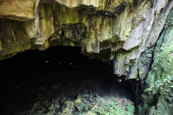 View from inside the volcano in Furna Do Enxofre, Graciosa island, Azores — Stock Photo, Image