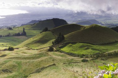 Miradouro do Pico do Carvao, Sao Miguel Adası, Azores