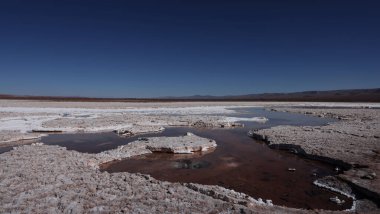 The Hidden Lagoons of Baltinache in San Pedro de Atacama, Chile. High quality photo