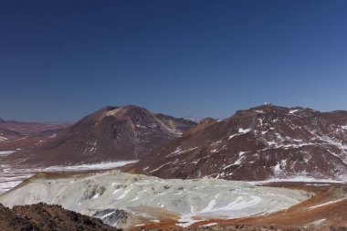 Cerro Toco 'nun deniz seviyesinden 5604 metre yükseklikteki zirvesine bakın, Atacama, Şili. Yüksek kalite fotoğraf