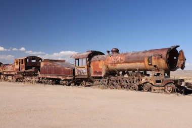 Bolivya, Uyuni tren mezarlığı. Yüksek kalite fotoğraf