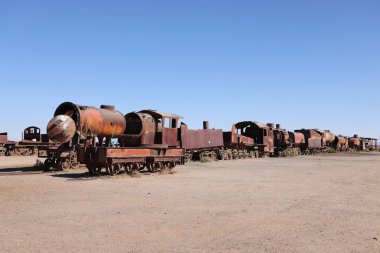 Bolivya, Uyuni tren mezarlığı. Yüksek kalite fotoğraf
