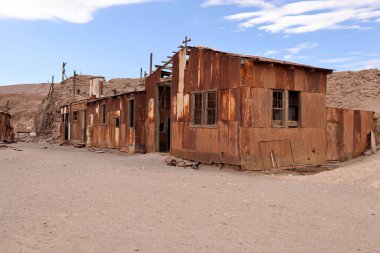 Santiago Humberstone ve Şili 'deki Santa Laura güherçile fabrikalarının kalıntıları. Yüksek kalite fotoğraf
