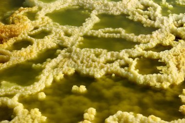 Danakil Buhranı, Etiyopya 'daki Dallol volkanının olağanüstü renkleri. Yüksek kalite fotoğraf