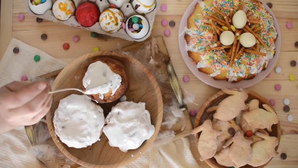 Pâques. gâteau de Pâques. Gâteau de Pâques — Video