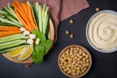 Nefis humus arka planı. Humus, nohut