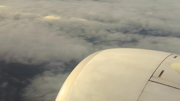 Flight abobe spectacluar clouds — Stock Video