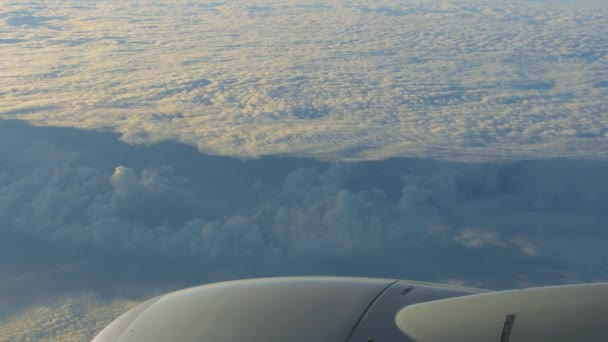 Vlucht abobe spectacluar wolken — Stockvideo