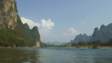 Guilin, Li Nehri ve karstik Dağları'nın peyzaj